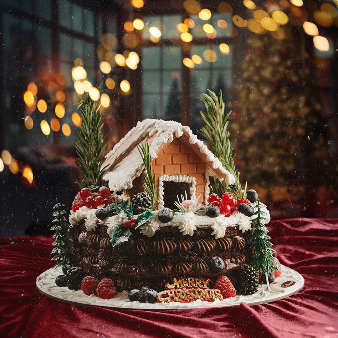 Special wooden House Cake