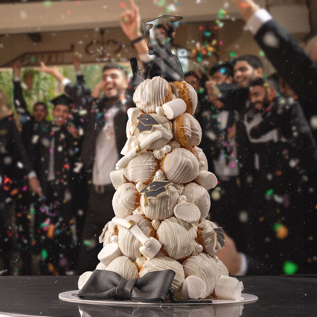 Profiteroles Graduation Cake