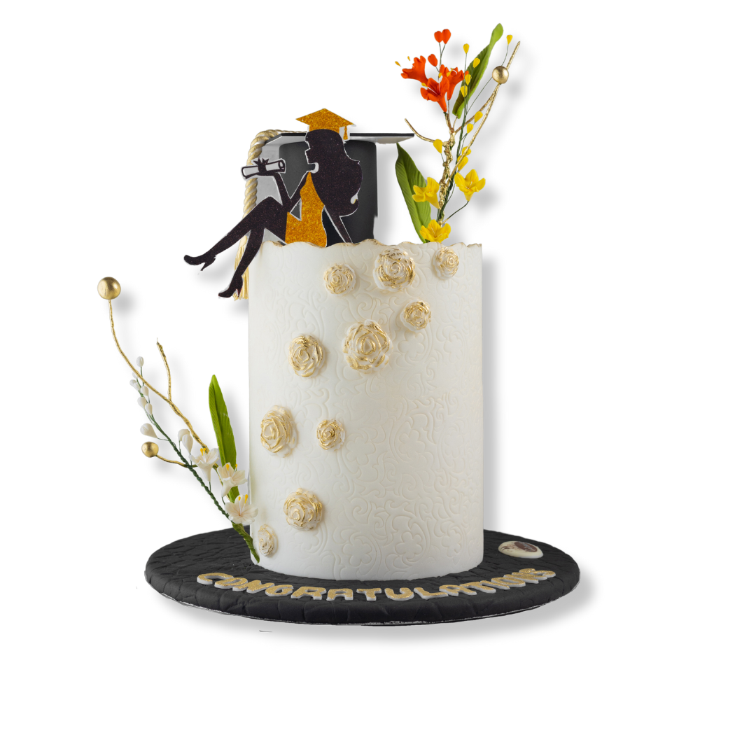 Flower Graduation Cake
