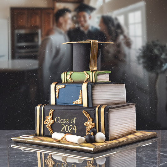 Books Graduation Cake