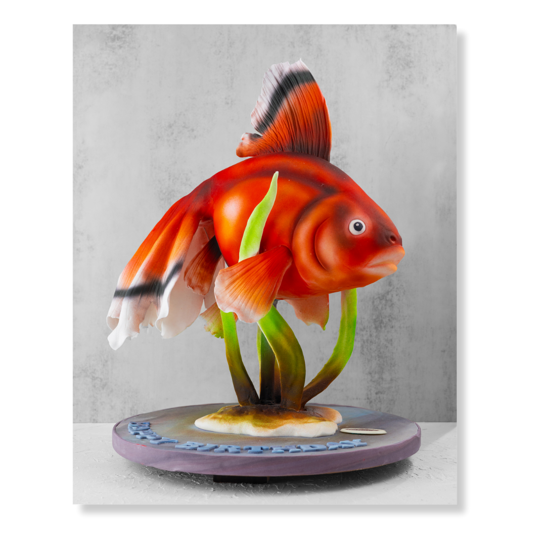 Orange Fish Birthday Cake