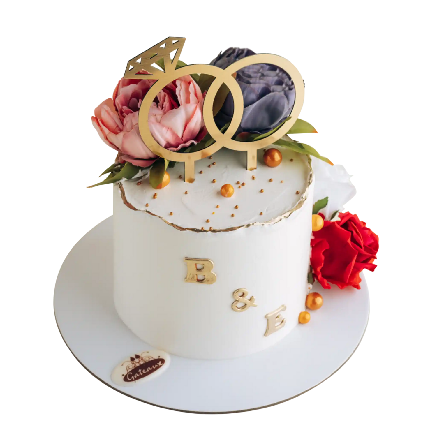 Diamond- Ring- Wedding- Cake