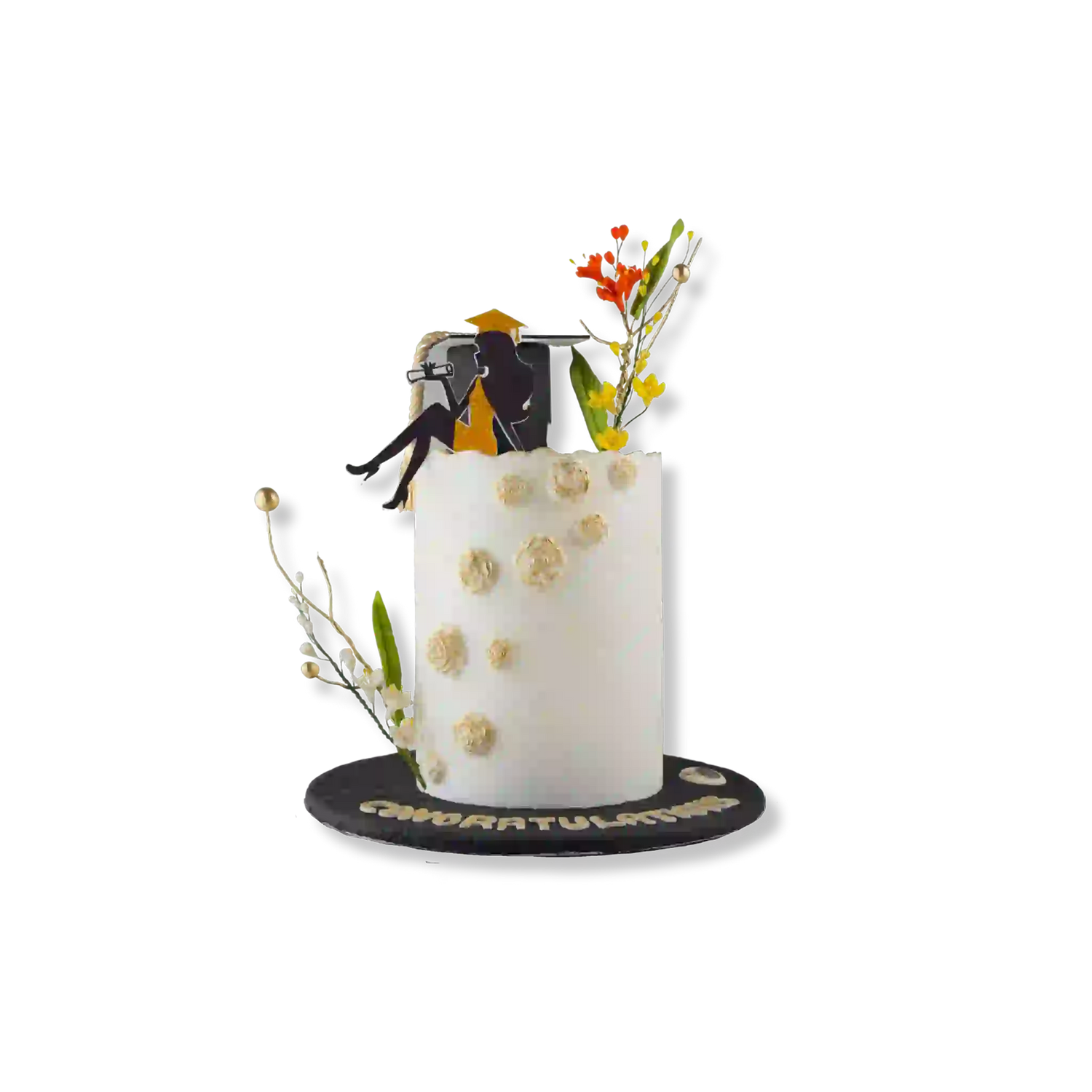 Flower-Graduation -Cake