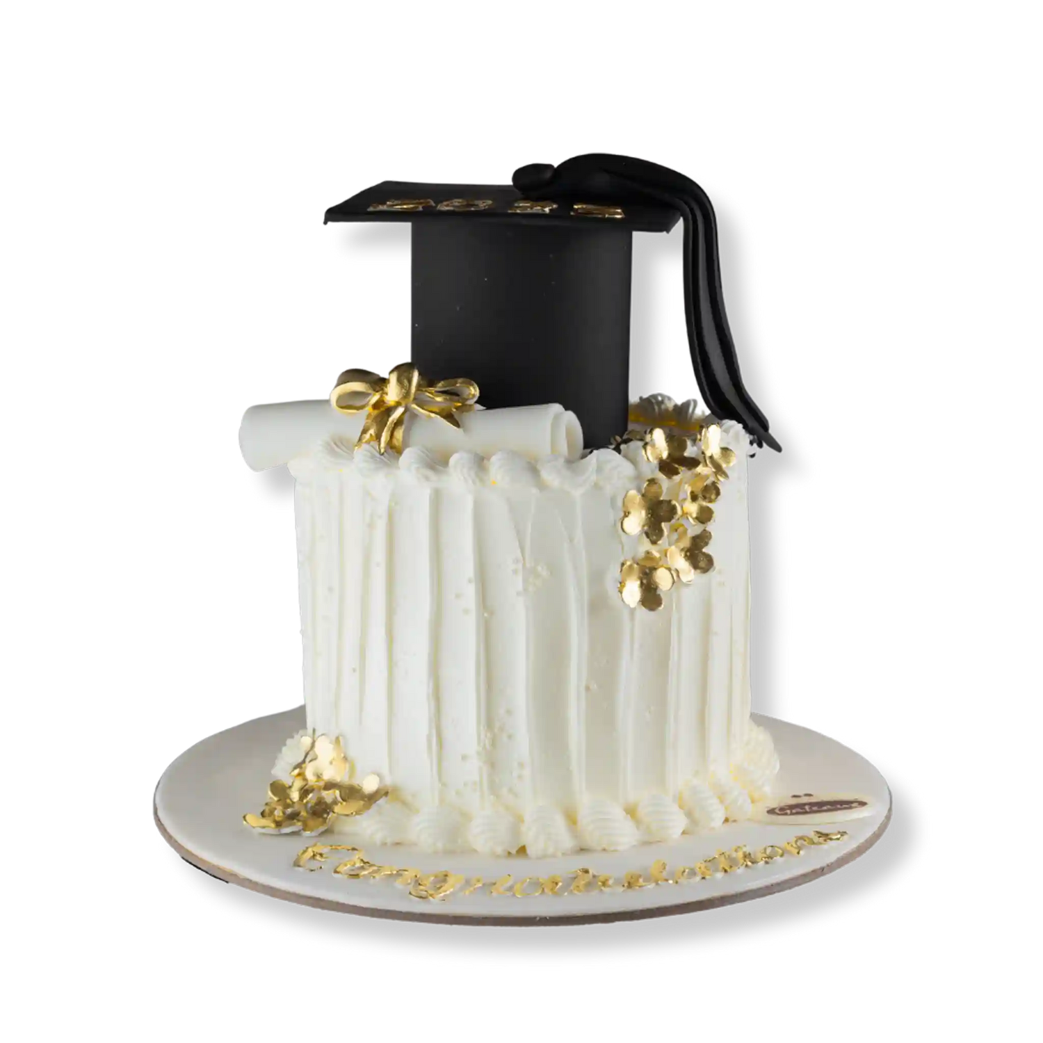 Golden-Flower-Graduation-Cake-1