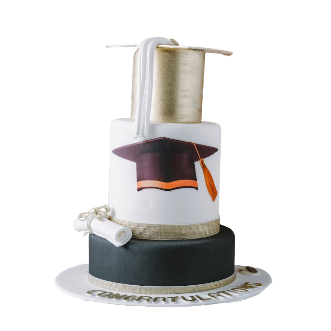Graduation Cake Multi Layers with Diploma