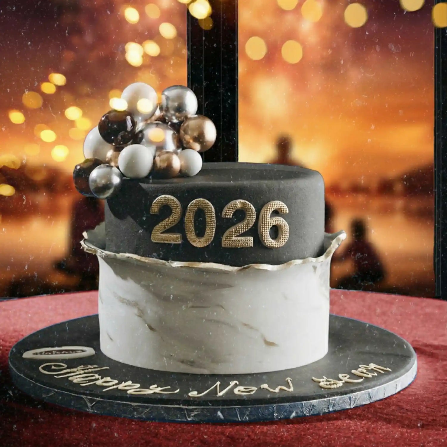Marble-NewYear-Cake