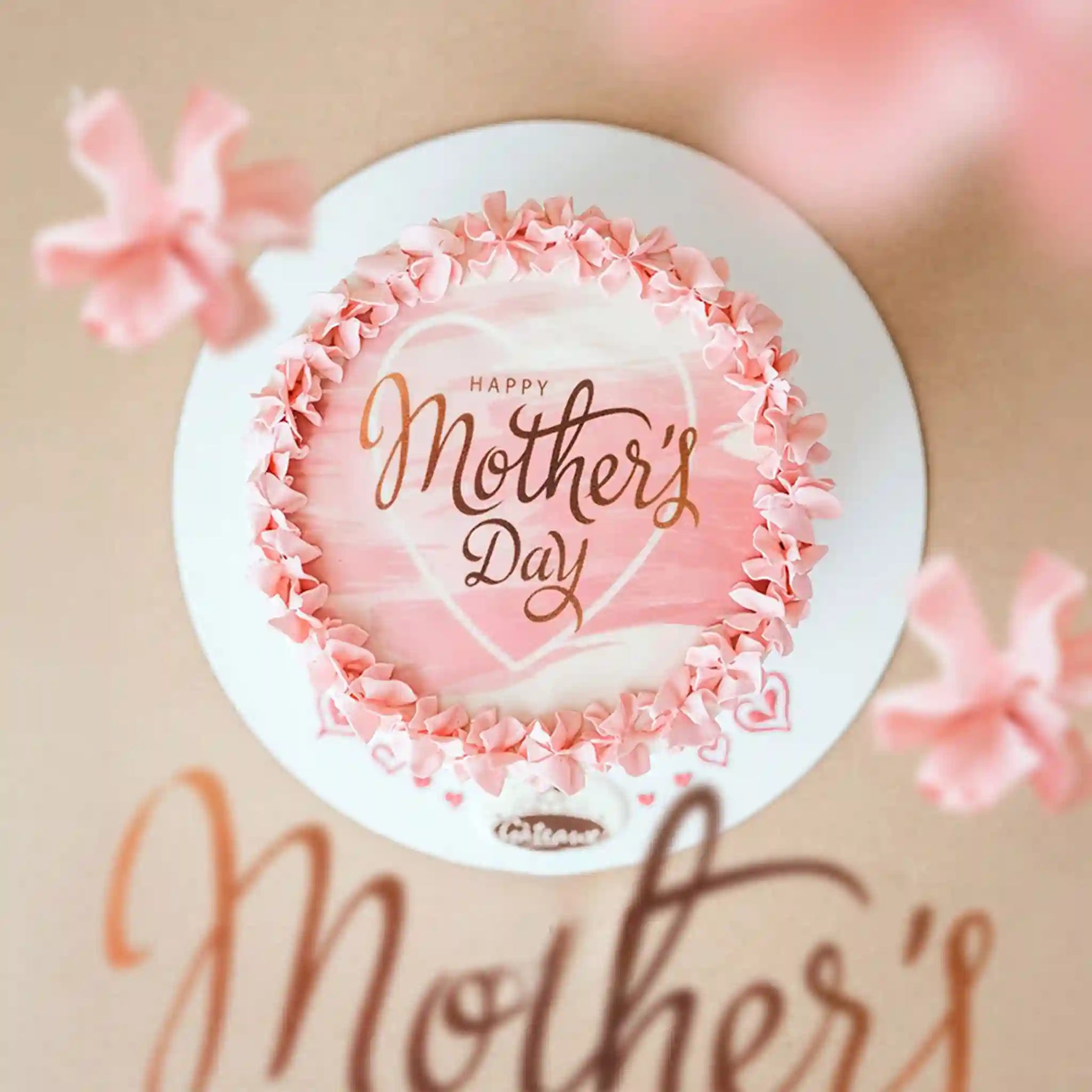 PinkHeart-Mother_sDay-Cake