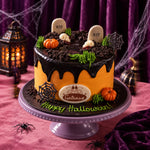Crypt Carnival graveyard themed design featured in our Halloween cakes selection