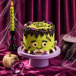 Frankie Frenzy decorated monster design featured in our Halloween cakes selection